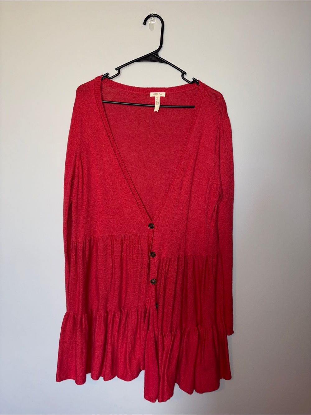 Matilda Jane Red Tiered Button Cardigan Large